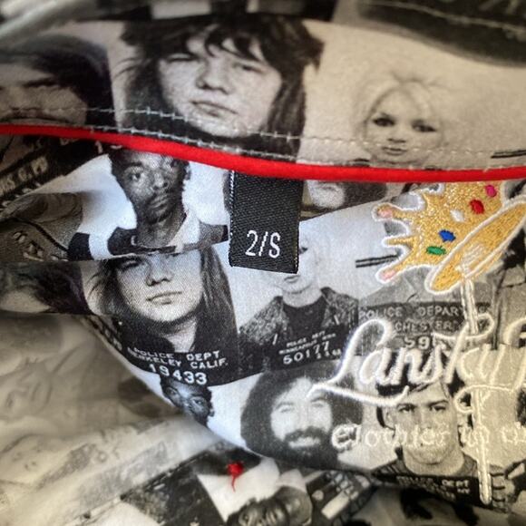 Clothier to the King Lansky Bros Mug Shot Button Down Shirt size 2 size small - Picture 11 of 11